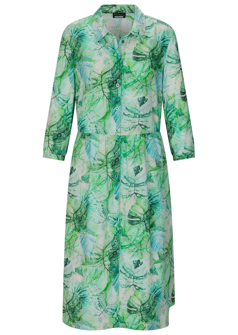 Robe-chemisier mi-longue