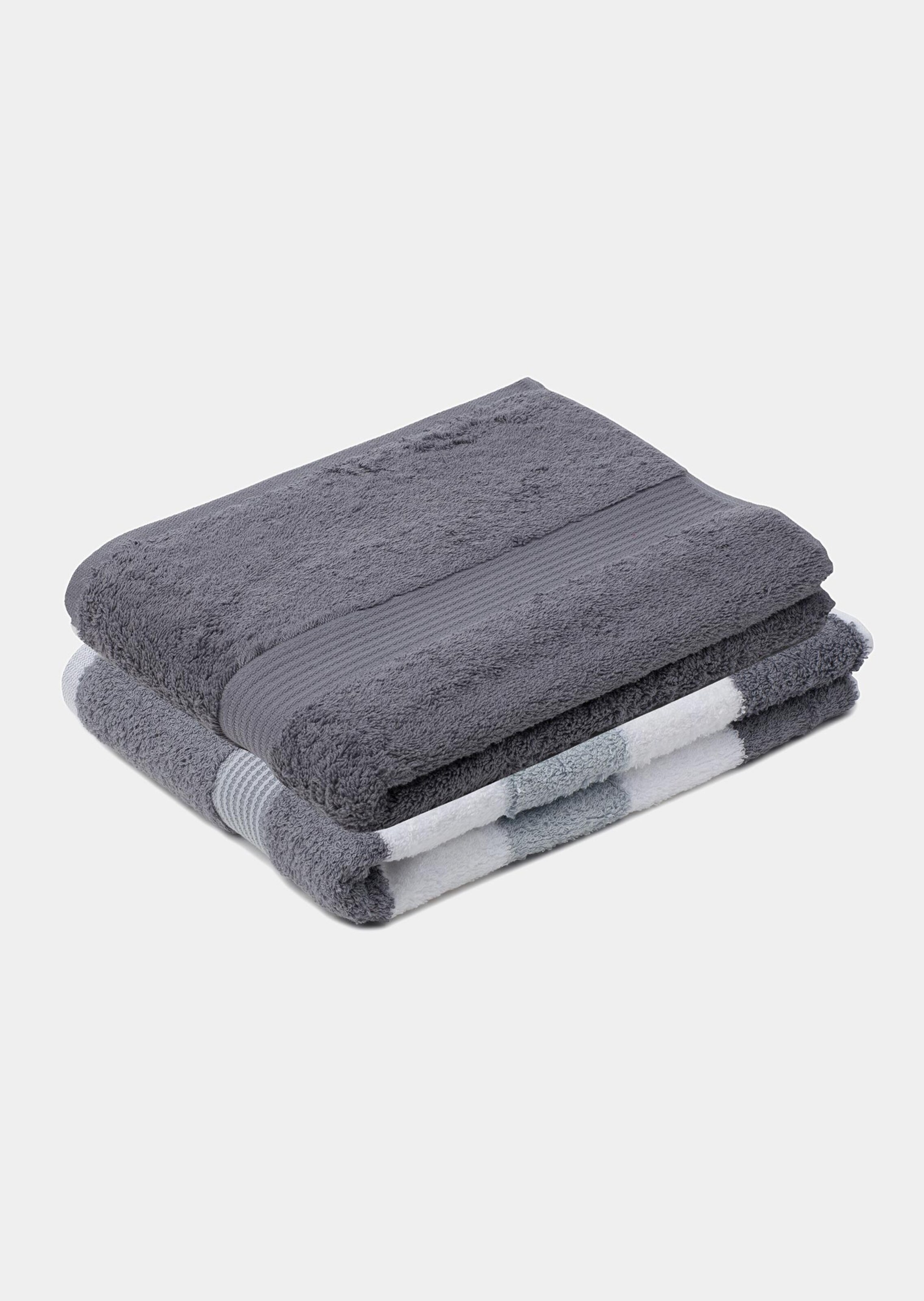 Série de linge en tissu éponge - anthracite - Gr. 2x 70 x 140 cm de Goldner Fashion