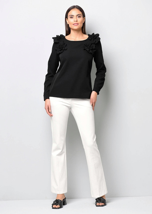 Bluse mit 3-D Blumen 1