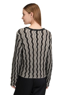 Pull en tricot à motif ondulé thumbnail 3