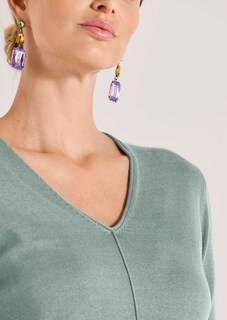 Baumwollpullover mit V-Ausschnitt thumbnail 5