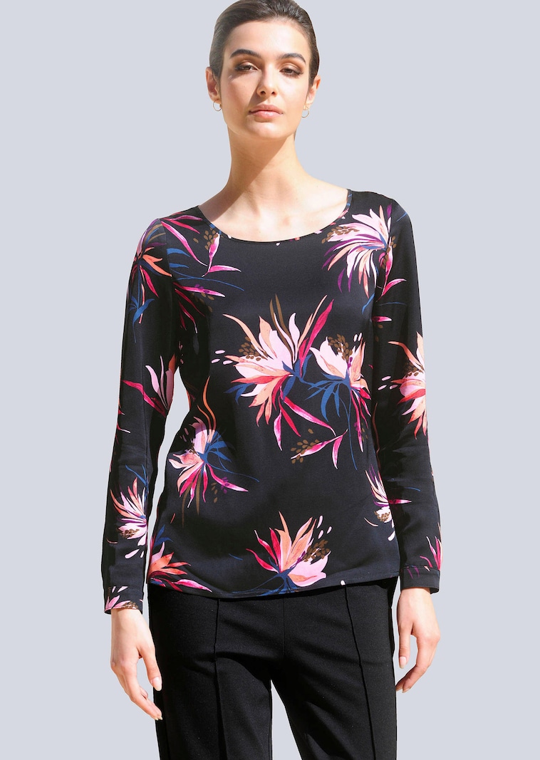 Bluse in floralem Dessin