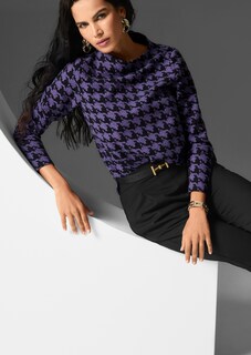 Dogtooth print sweatshirt thumbnail 7