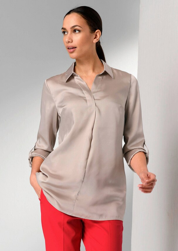 Bluse mit Hemdkragen 3