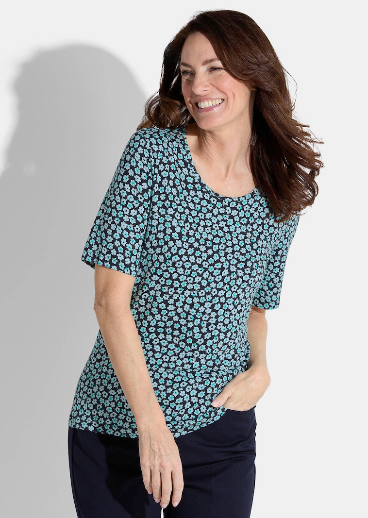 Shirt mit Millefleurs-Print