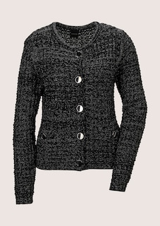 Grobstrickjacke mit Glanzgarn und modischen Knöpfen thumbnail 6