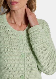 Ajour-Strickjacke aus reiner Baumwolle thumbnail 5