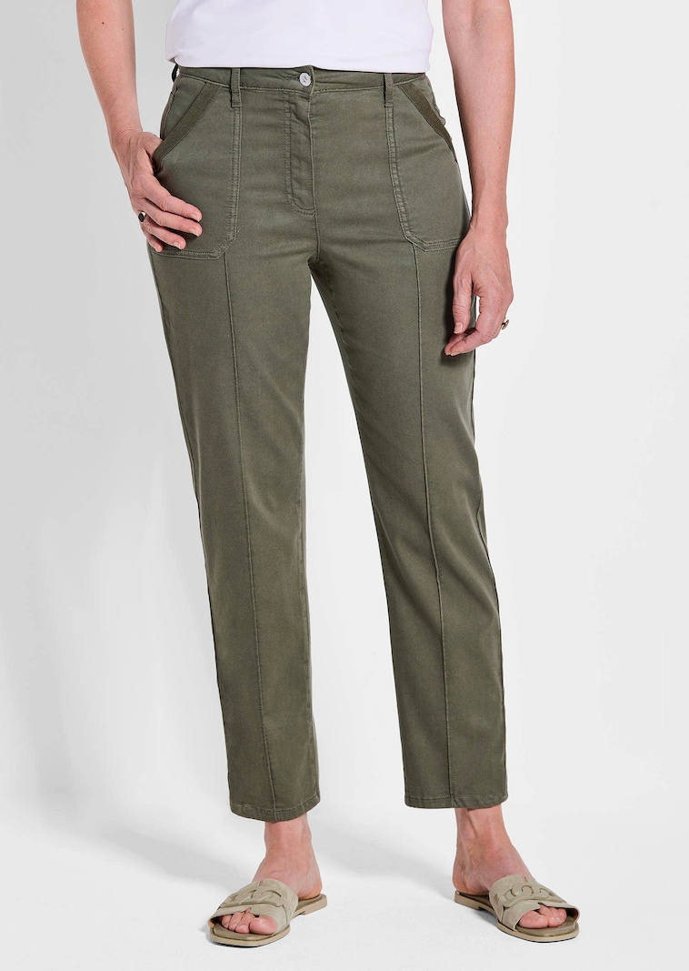 Pantalon cargo SARA avec plis nervurés