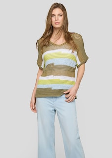 Pullover van grove tricot met glansgaren thumbnail 1