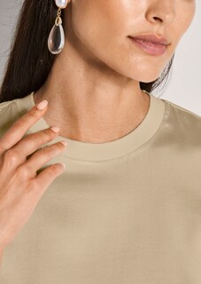 Blouse en soie avec empiècements en maille côtelée thumbnail 5