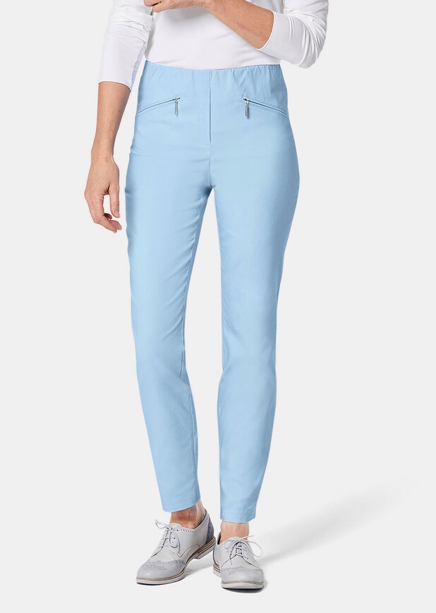 Superelastische broek LOUISA met zakken met rits