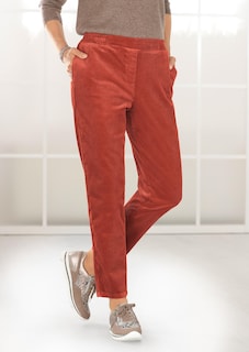 Corduroy broek met elastische tailleband thumbnail 7