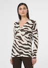 Zebra-Pullover mit flauschigem Alpaka thumbnail 1