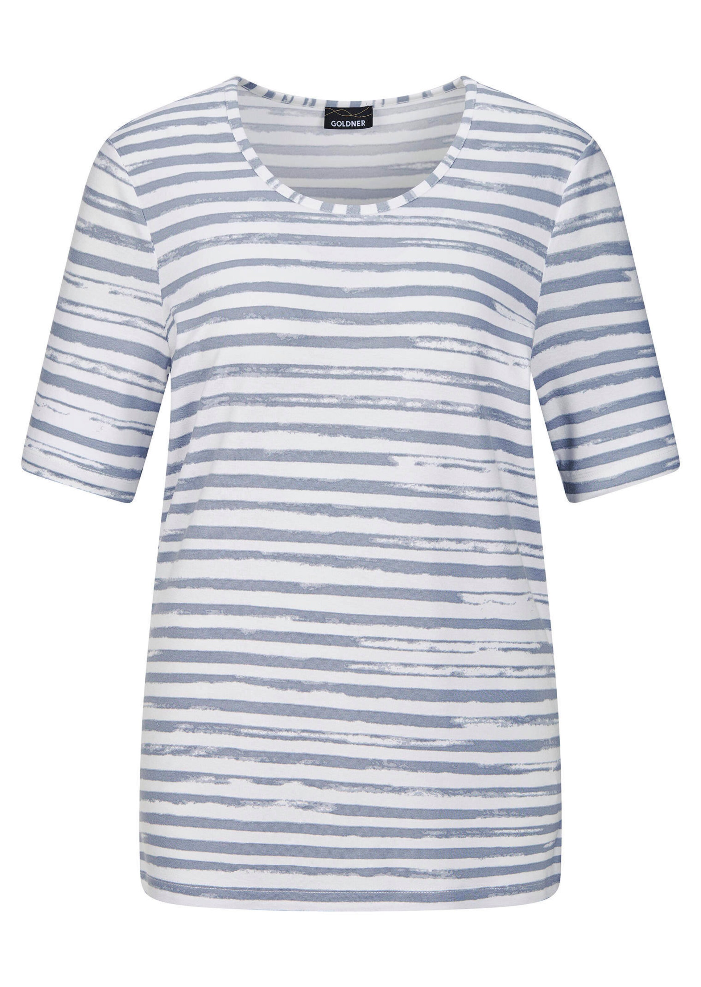 Gestreiftes Shirt aus Viskose-Jersey