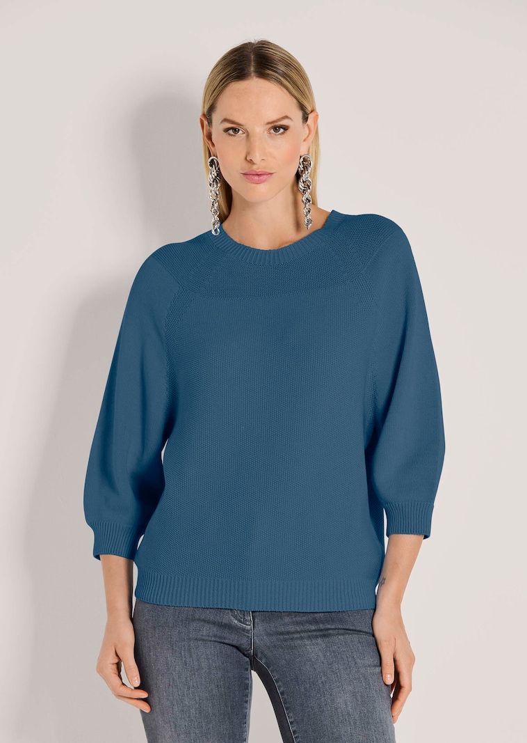 Pullover mit Perlfangmuster