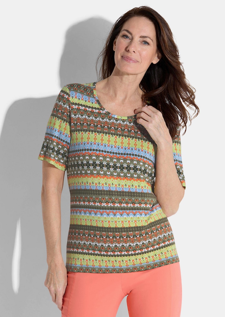 Jersey-Shirt mit Rundhalsausschnitt