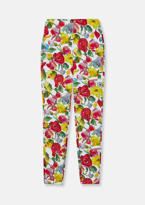 Stretch trousers with unique print 5