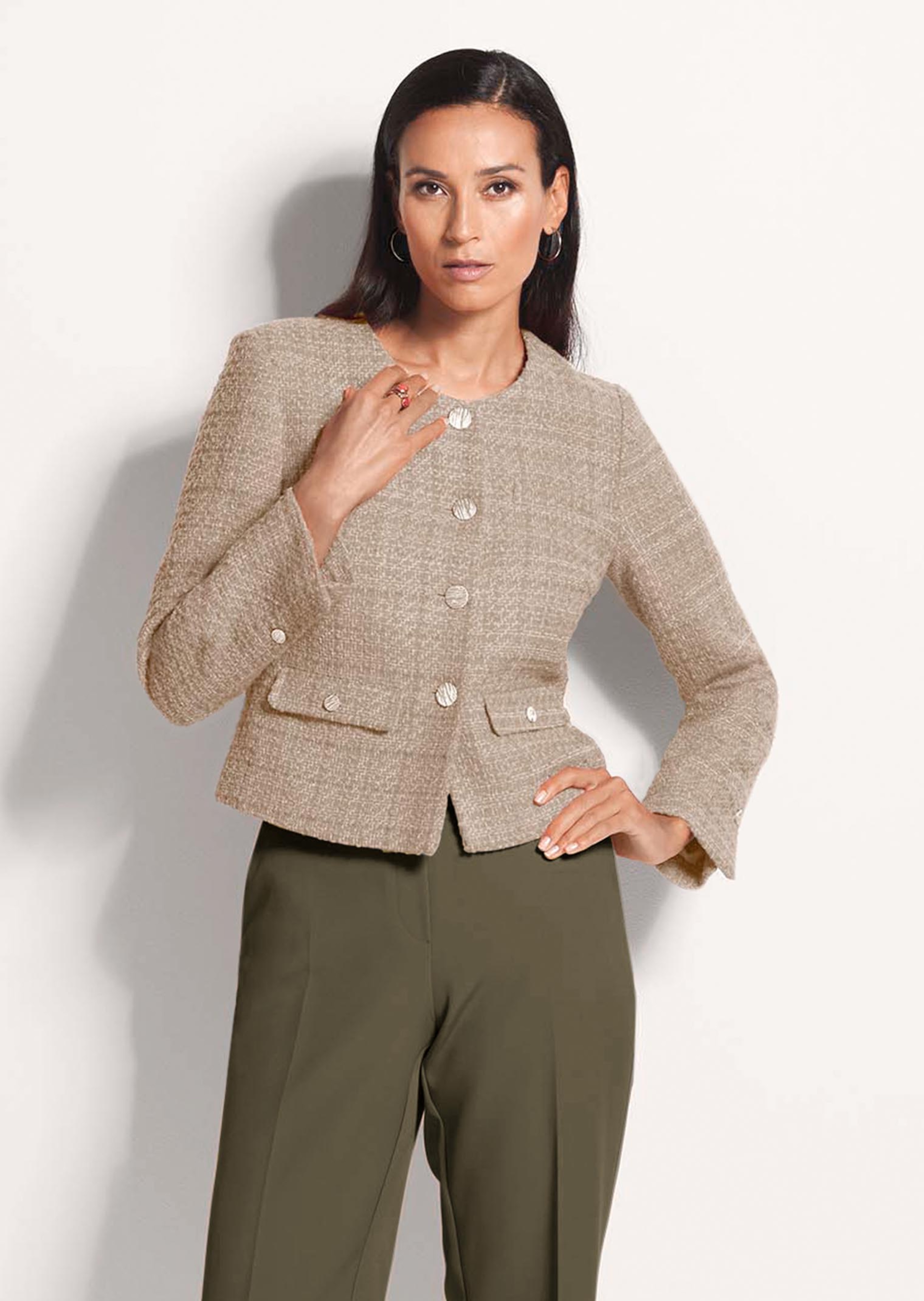 Kurzer Tweed-Blazer