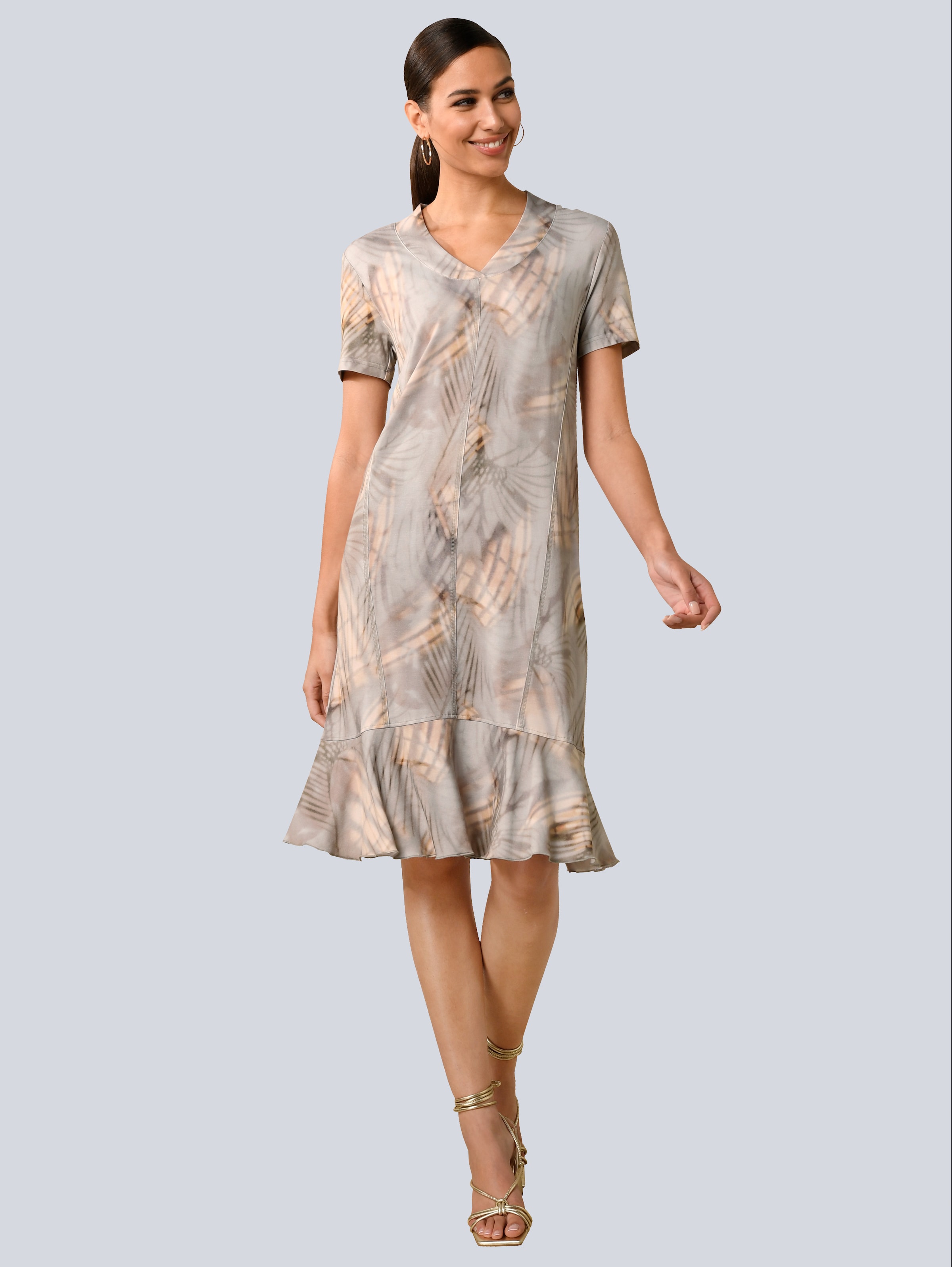 Kleid mit grafischem Druck 4