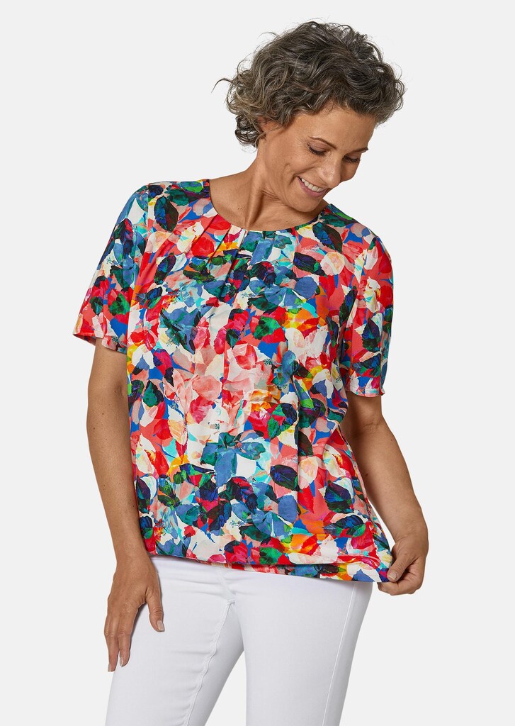 Kleurrijk gedessineerde blouse met mooie details