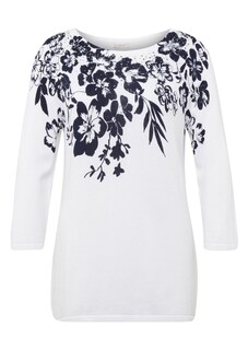 Trageangenehmer Pullover mit aufwendigem Druck und Glitzersteinen thumbnail 2