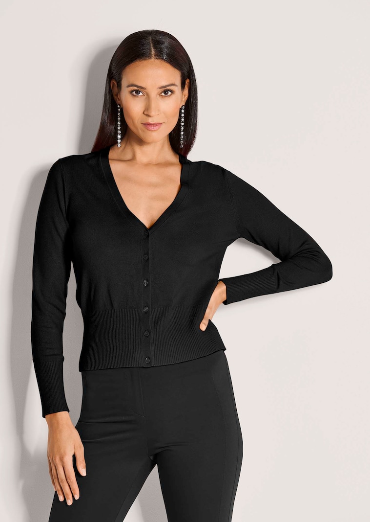 Strickjacke aus Viskose-Stretch