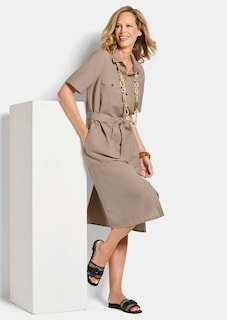 Safarikleid aus Baumwolle und Leinen thumbnail 4