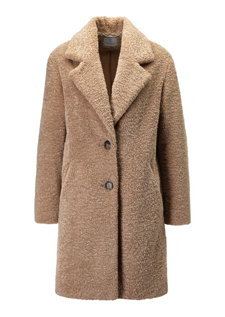 Faux fur coat in a cosy teddy look