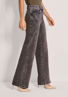 Wide-Leg-Jeans mit Glitzerprint thumbnail 4