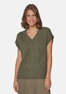 Chunky knit jumper with lace pattern thumbnail 1
