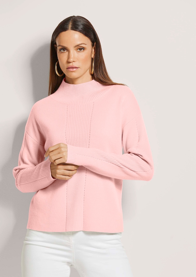Kurzer Stehkragen-Pullover mit Good Cashmere