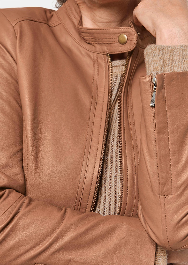 Hochwertige, zeitlose Echt-Lederjacke