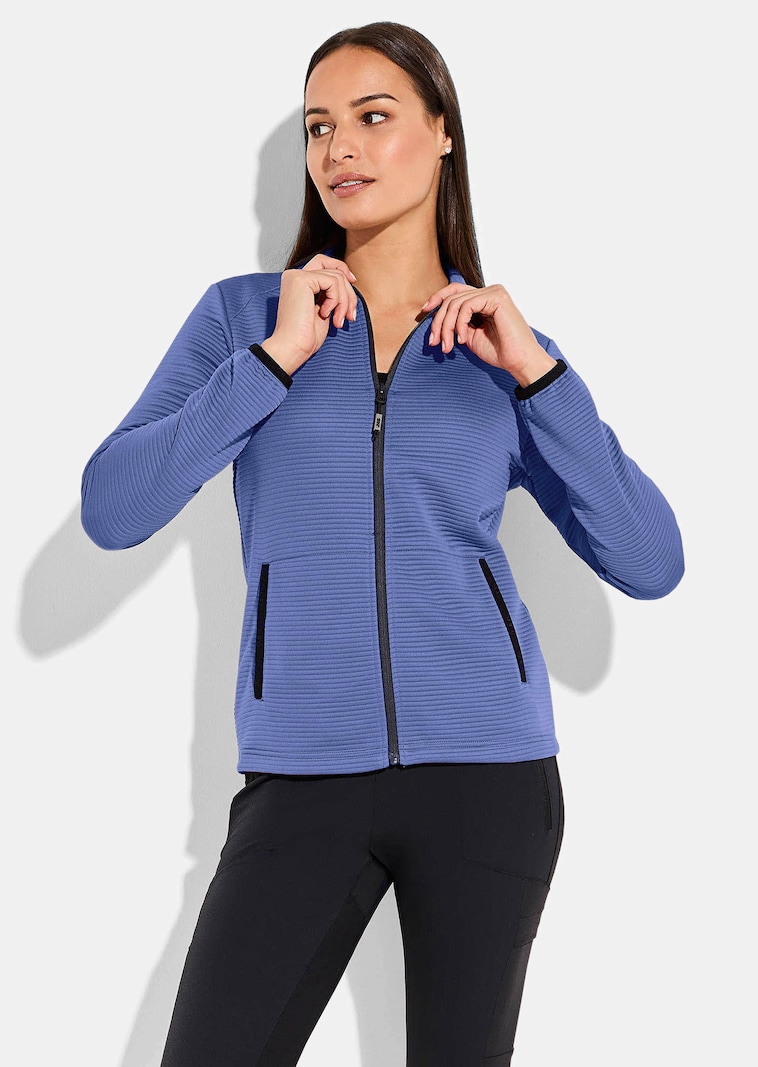 Leichte Freizeitjacke in Querrippenstruktur