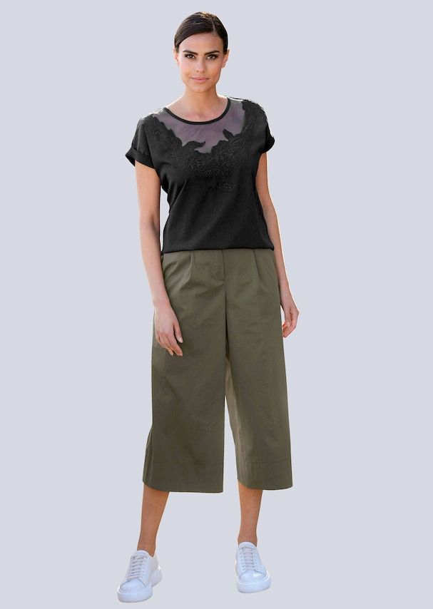Culotte Hose mit weitem Beinverlauf 1
