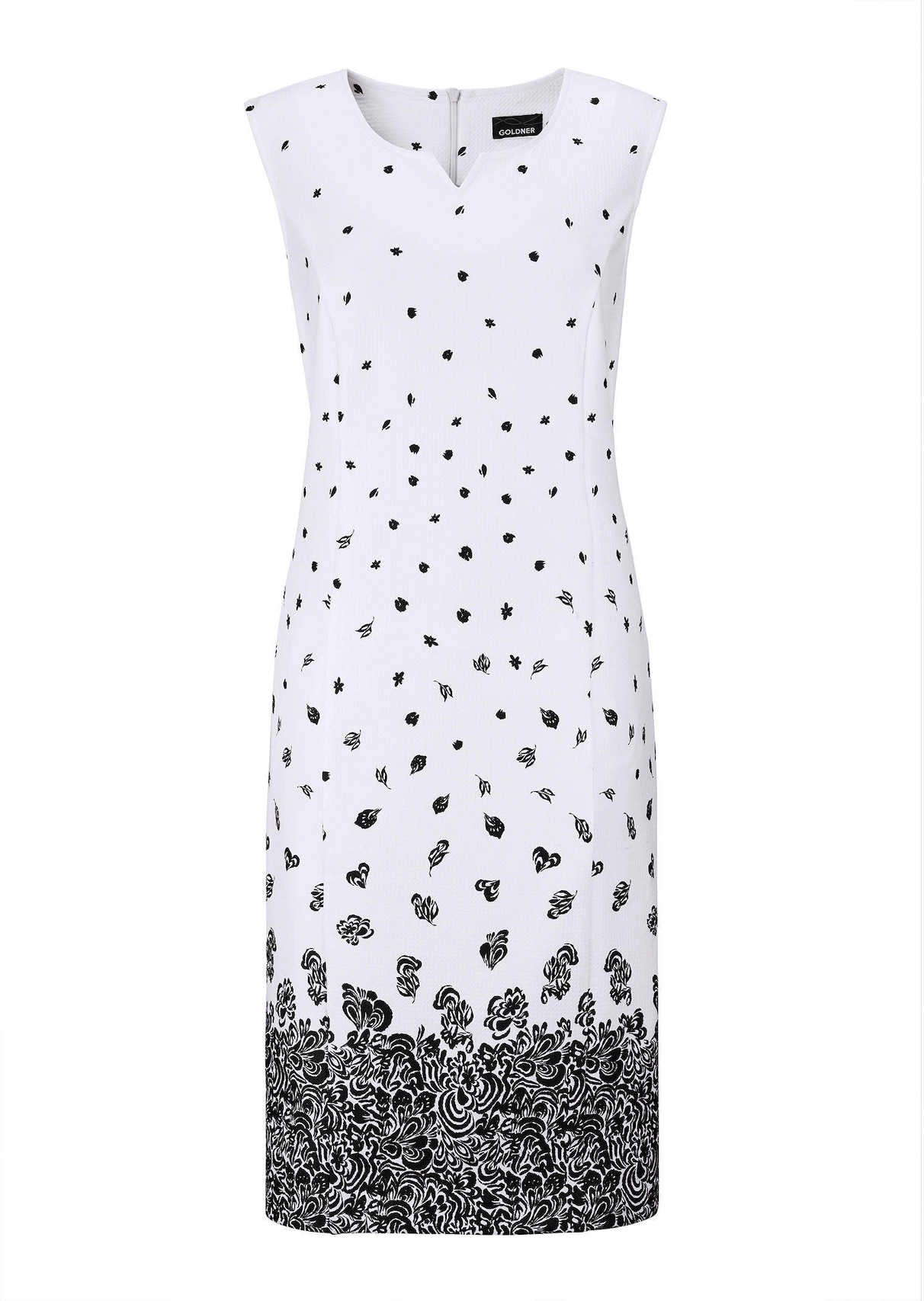 Gedessineerde jurk van jersey