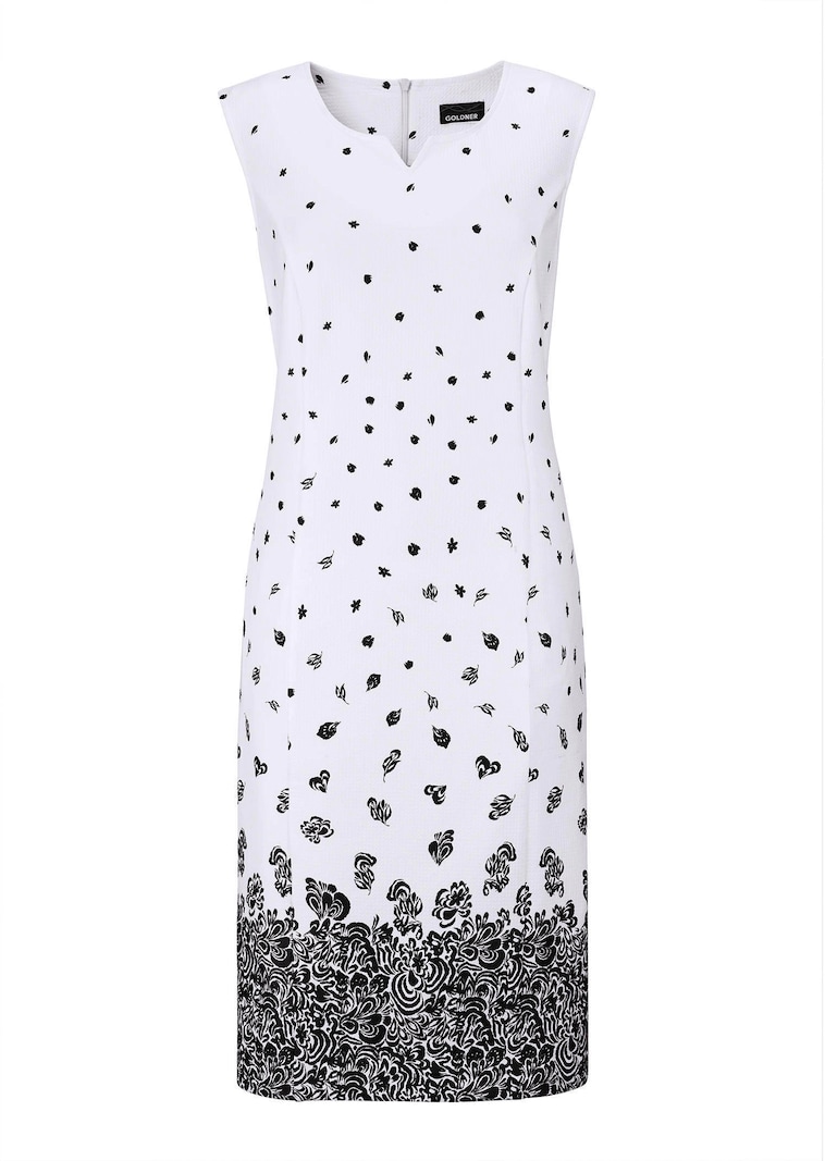 Gedessineerde jurk van jersey