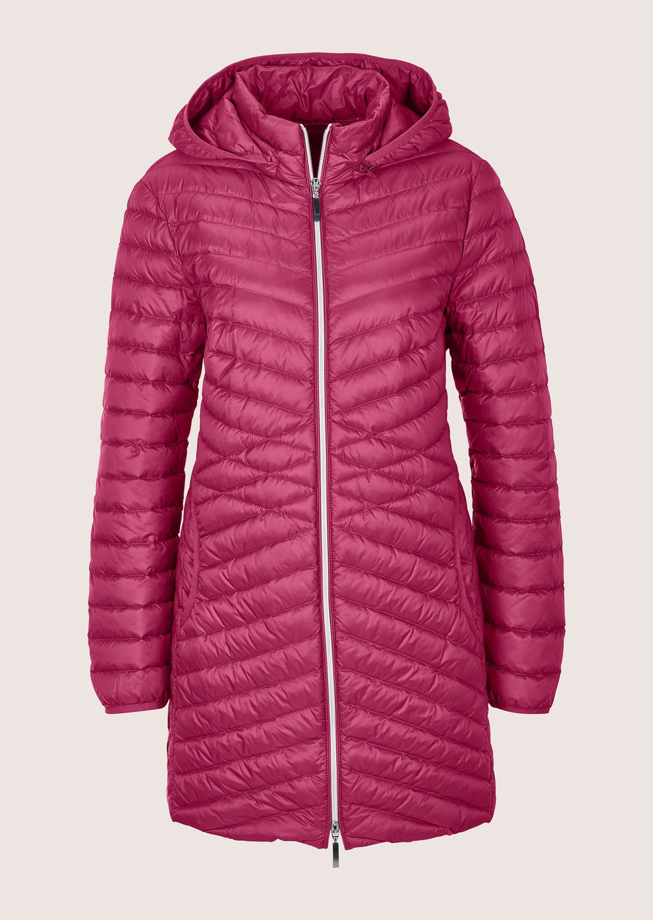 Daunenmantel mit Kapuze in bordeaux MADELEINE Mode