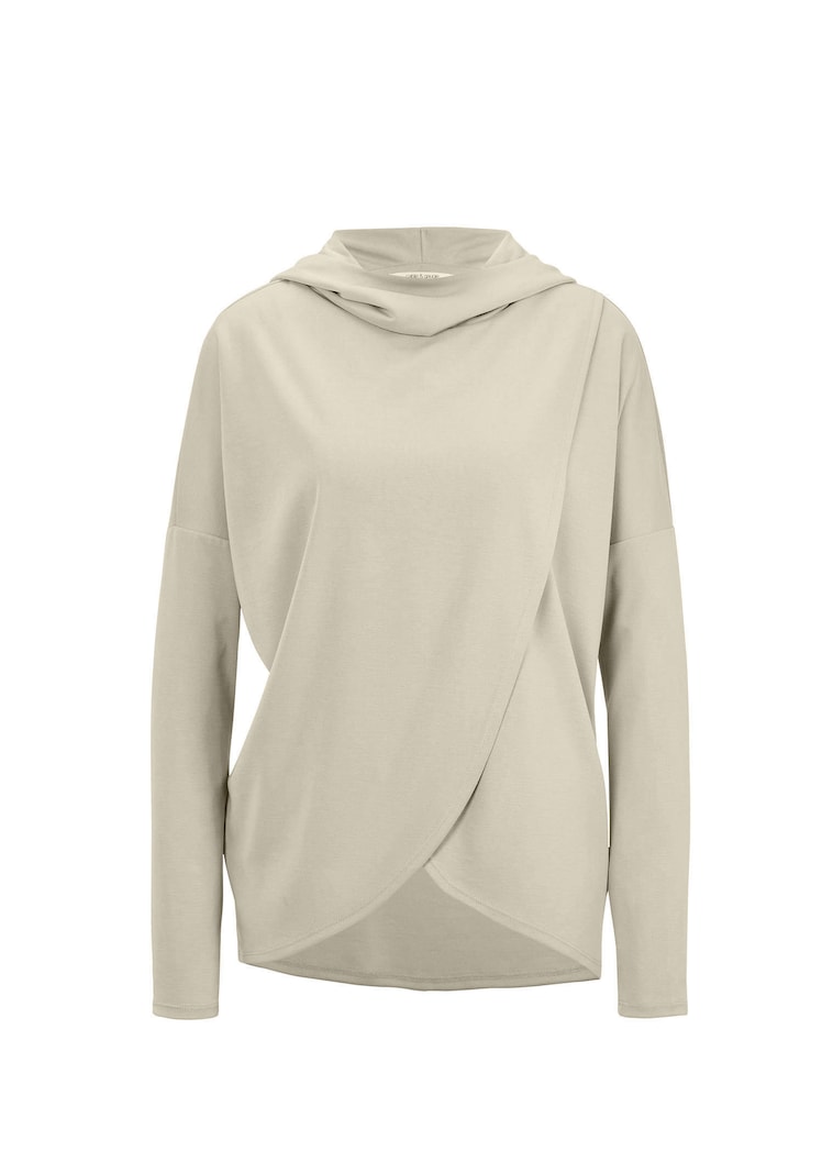 Langarmshirt in Tulpenform mit Kapuze