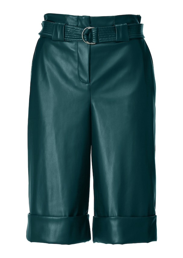 Bermuda-Shorts in edler Leder-Optik