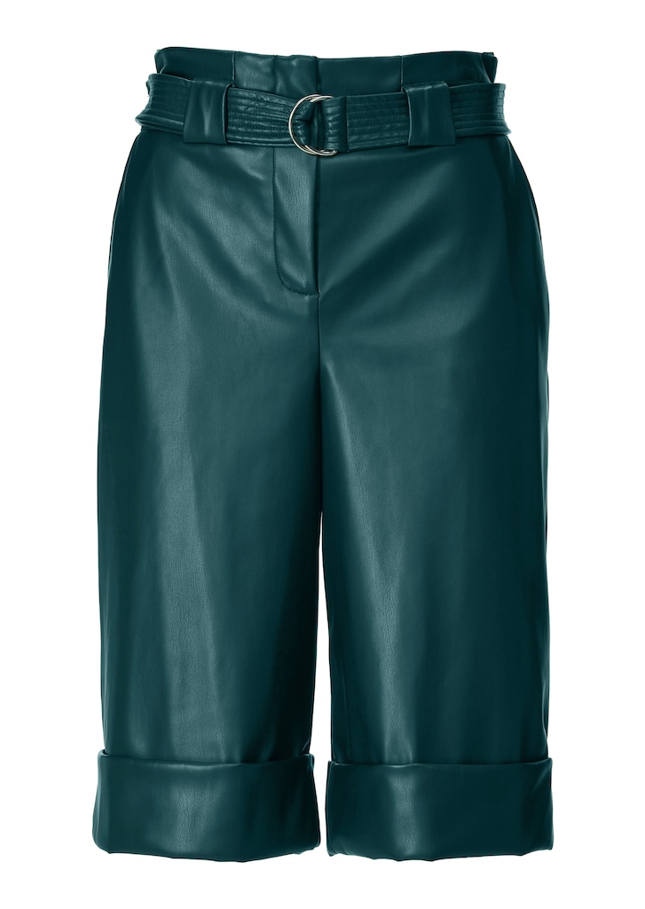 Bermudas-Shorts in edler Leder-Optik