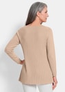 A-lijn tricot pullover met katoen thumbnail 3
