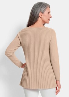 A-lijn tricot pullover met katoen thumbnail 3