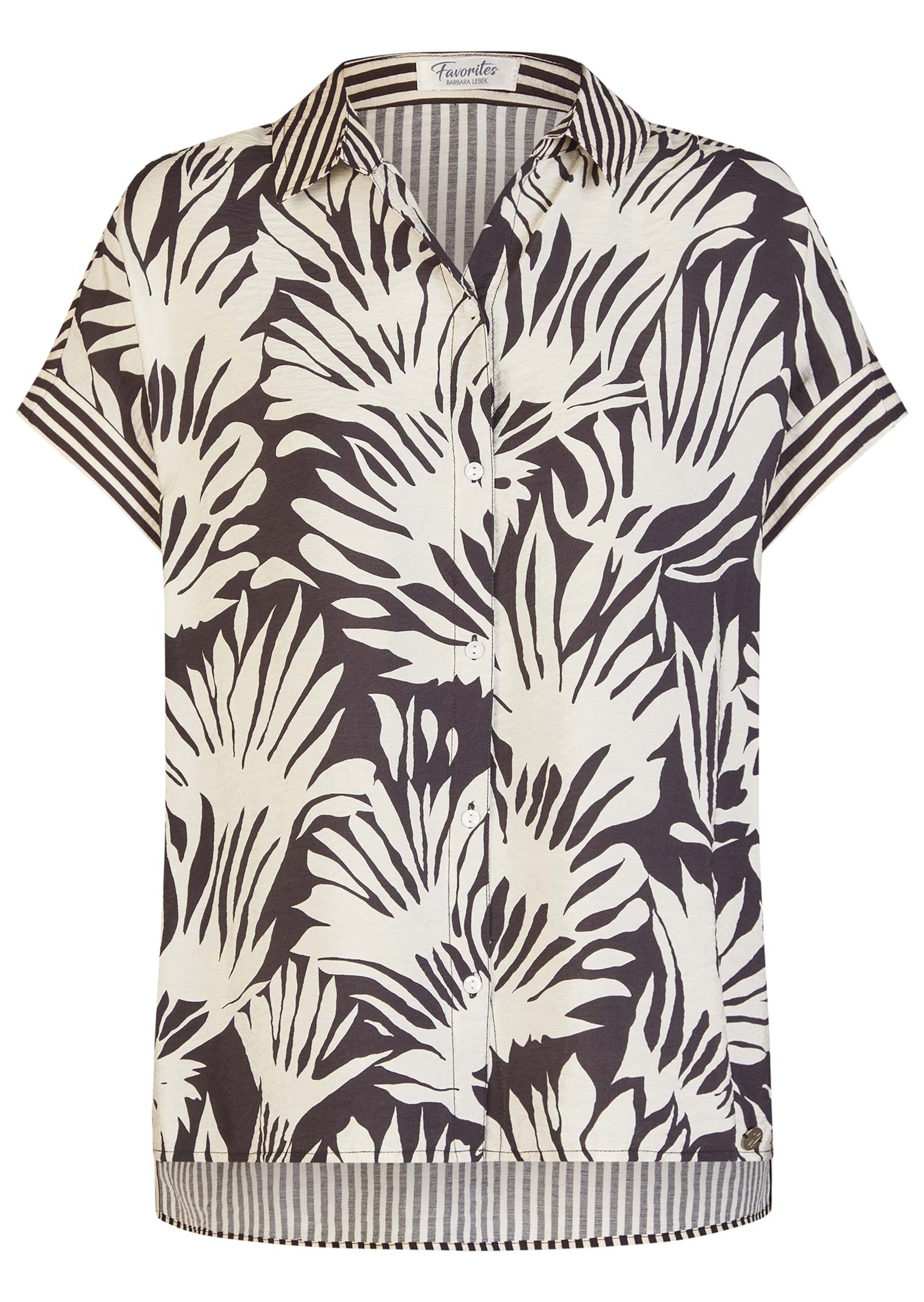 Kurzärmelige Bluse im Mustermix