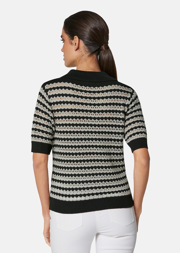 Ajour jumper with half sleeves 2