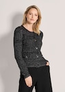 Grobstrickjacke mit Glanzgarn und modischen Knöpfen thumbnail 1