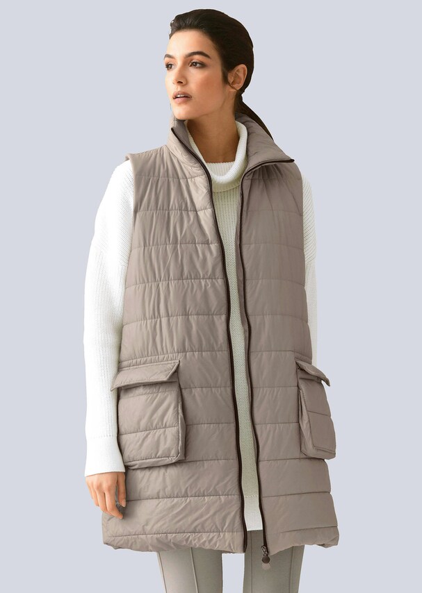 Steppweste mit Stehkragen