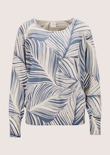 Kaschmirpullover mit Blätterprint thumbnail 6