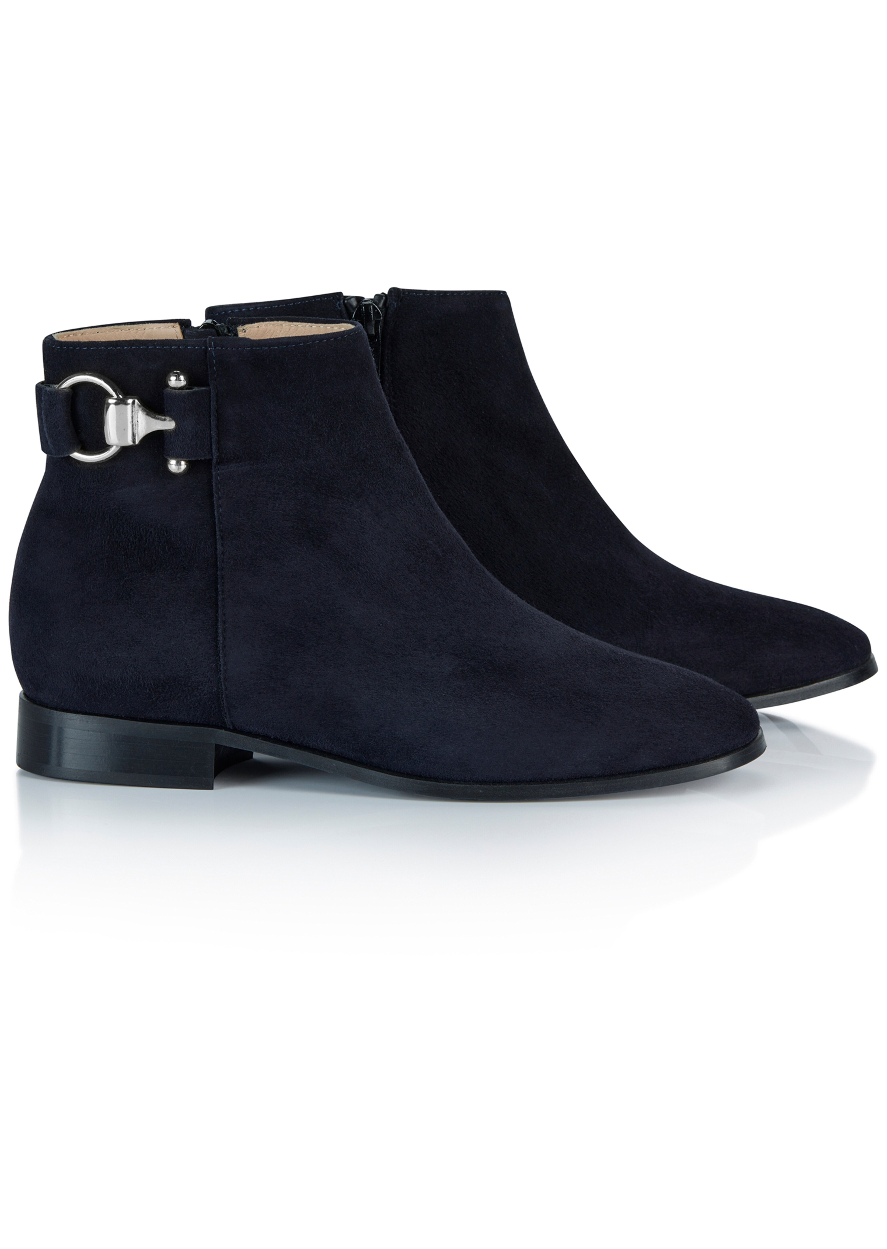 Rindsleder-Boots mit Zierschnalle