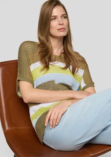 Pullover aus Grobstrick mit Glanzgarn thumbnail 7