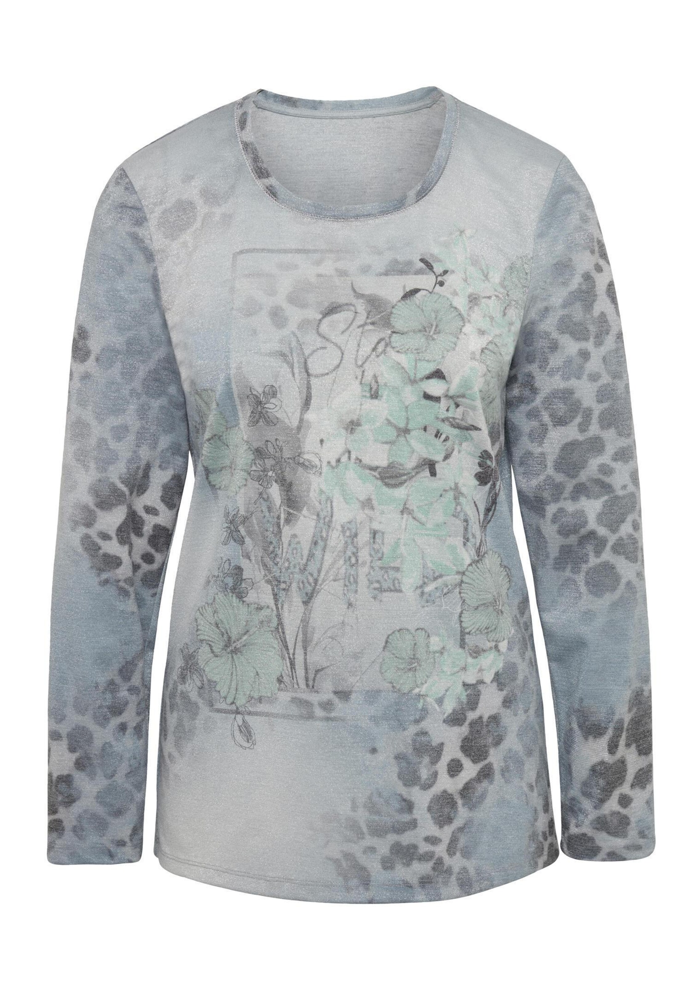 Glanzend shirt met digitale print